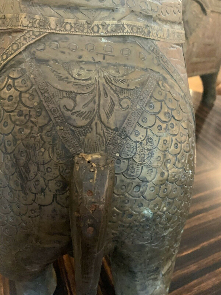 Super Trendy Asian Elephants brass foiled interior design statement ornament