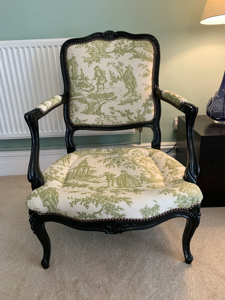 ExDisplay George Smith Signature Louis reach armchair toile fabric rrp £3100